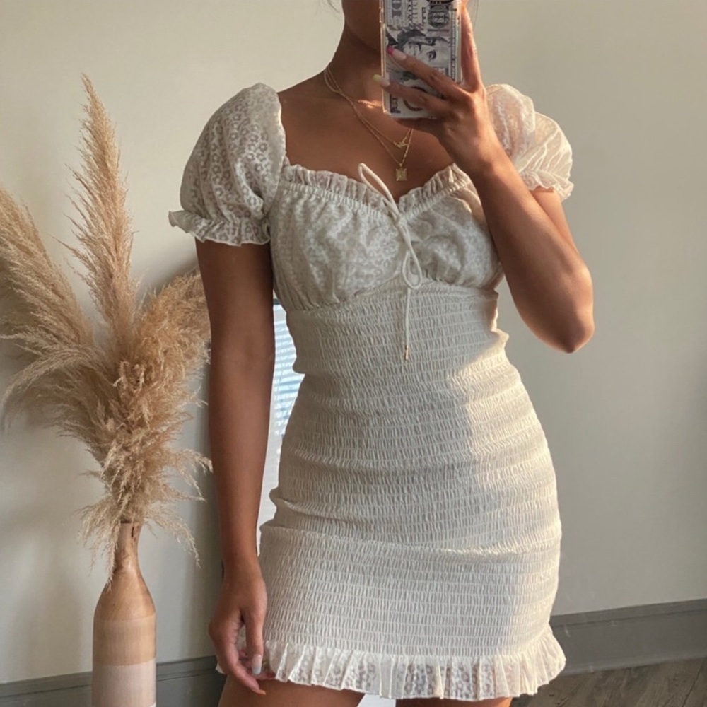 NWT Finders Keepers Eva Smocked Mini‎ Dress